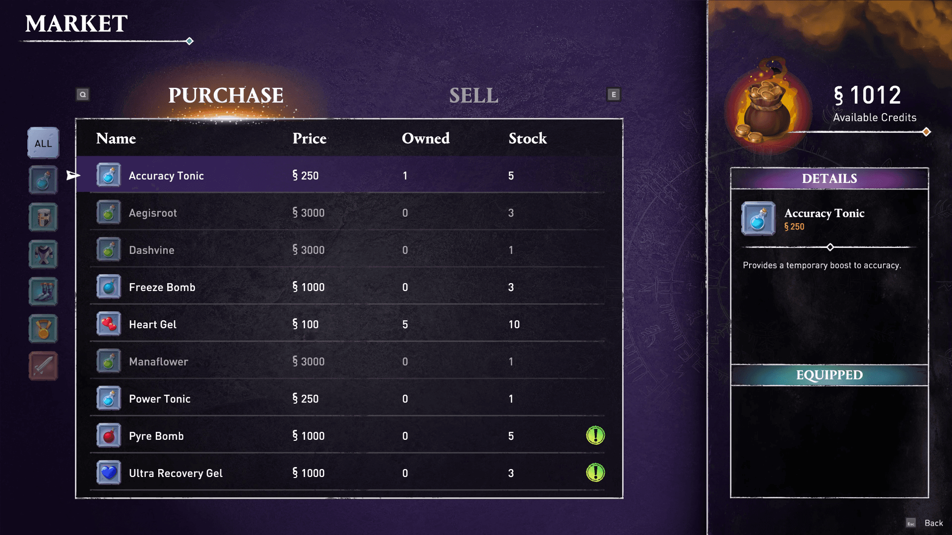 Character customization options